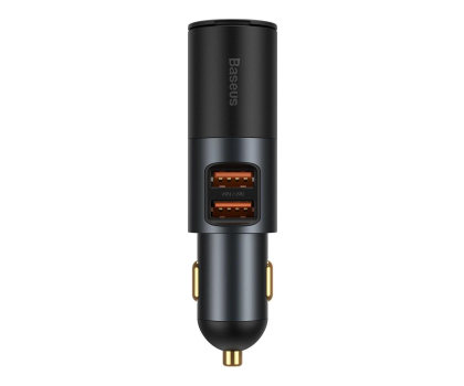 Ładowarka i akumulator BASEUS Share Together Fast z gniazdem zapalniczki 2xUSB 120W (szara) CCBT-D0G